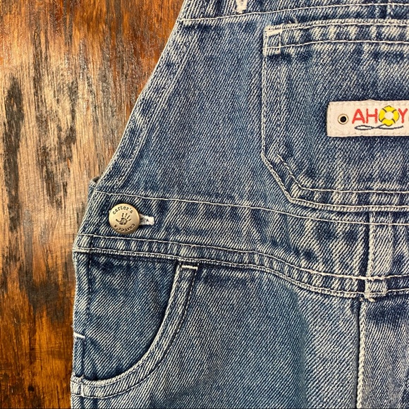 Carter’s baby Vintage Overall Denim Ahoy Sail boat 18M jeans - Picture 4 of 9